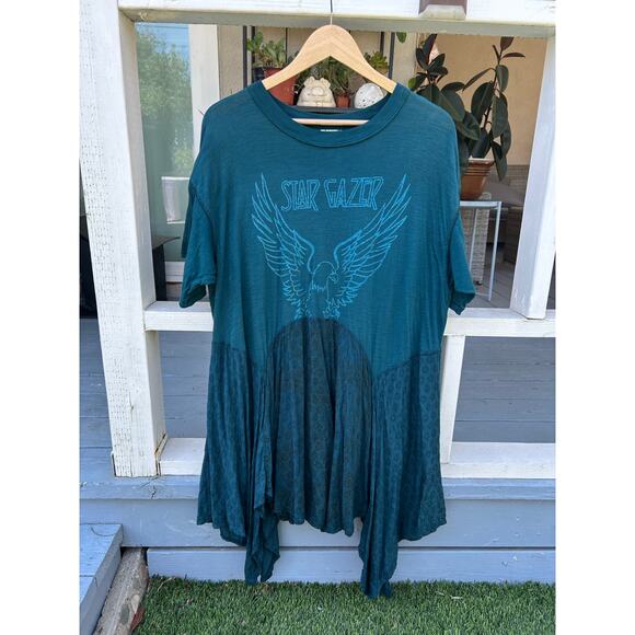 Free People The Jerry Lounge cotton T-shirt / oversized dress size XS - Picture 3 of 7